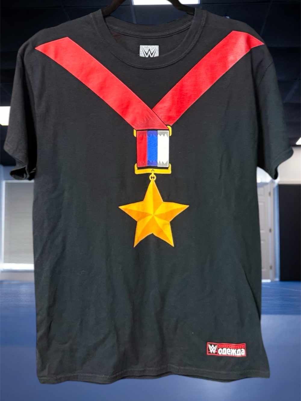 WWE Rusev Crush wrestling official t-shirt men’s size medium black medal cotton